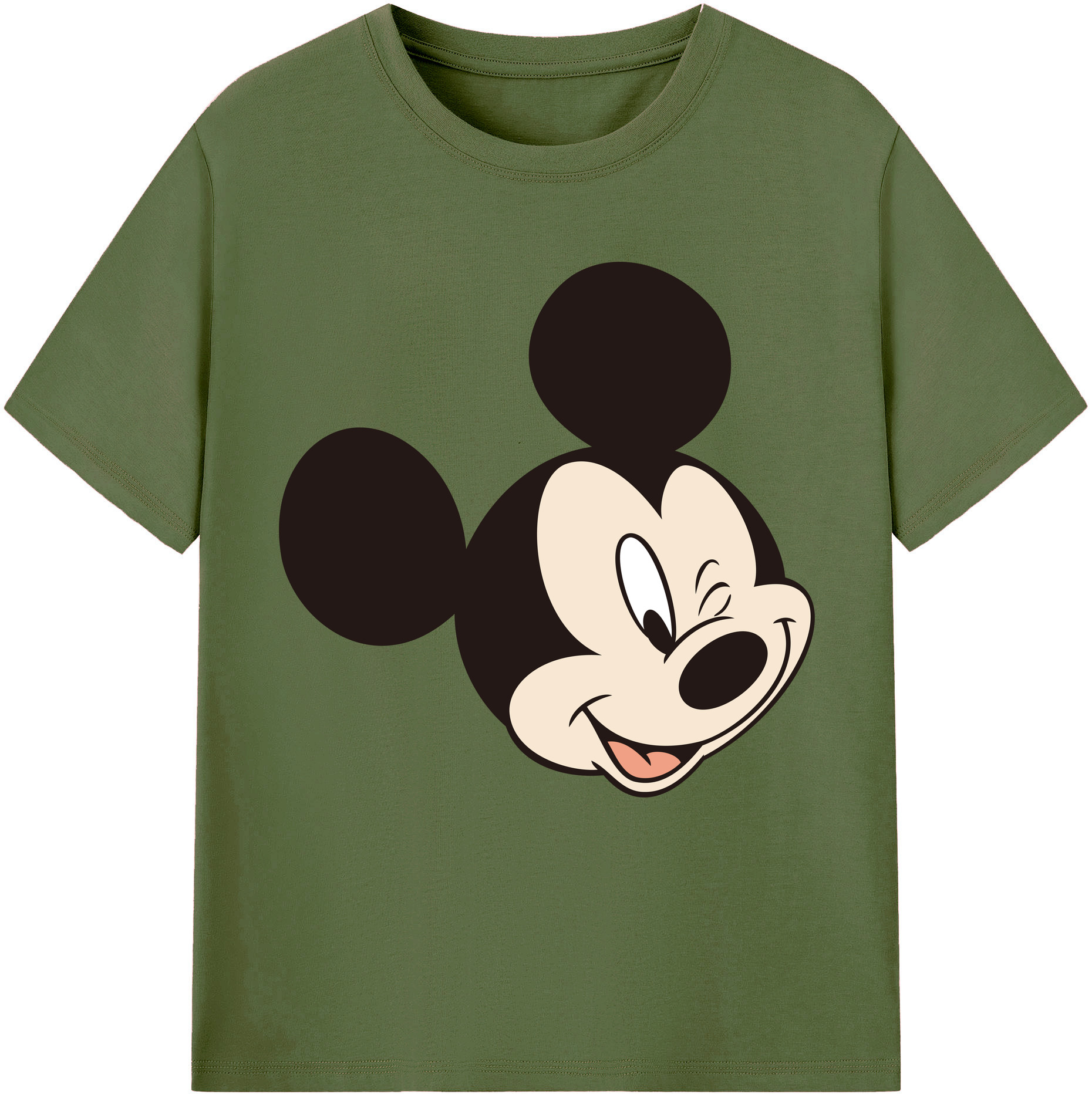 （画像用） ミッキーマウス Mickey Mouse 綿100％半袖Tシャツ（フロントプリント）